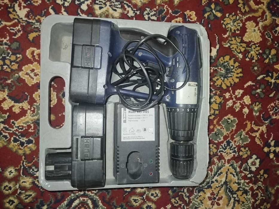 Wkrętarka akumulatorowa Budget BAS 2405 + 2 aku + walizka – sprawna