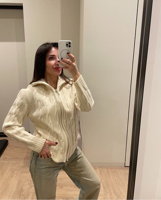 Кашемір вовна светр кардиган S/Onesize стиль Cos