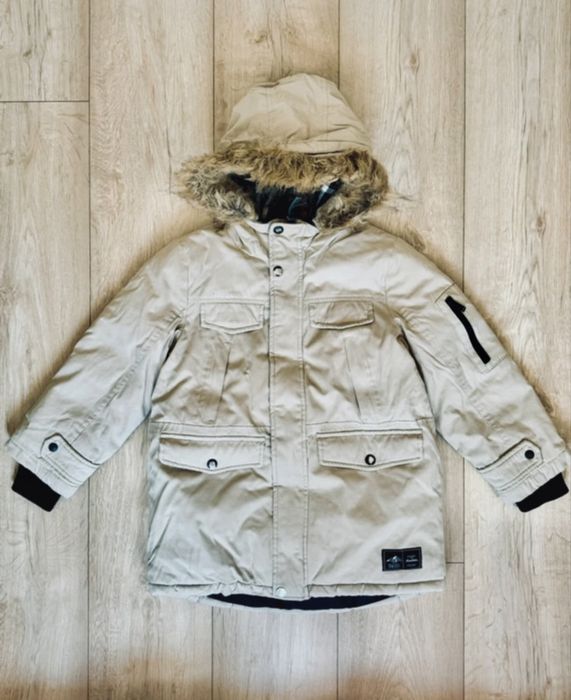 Beżowa ocieplana parka z lapturem Reserved roz.122