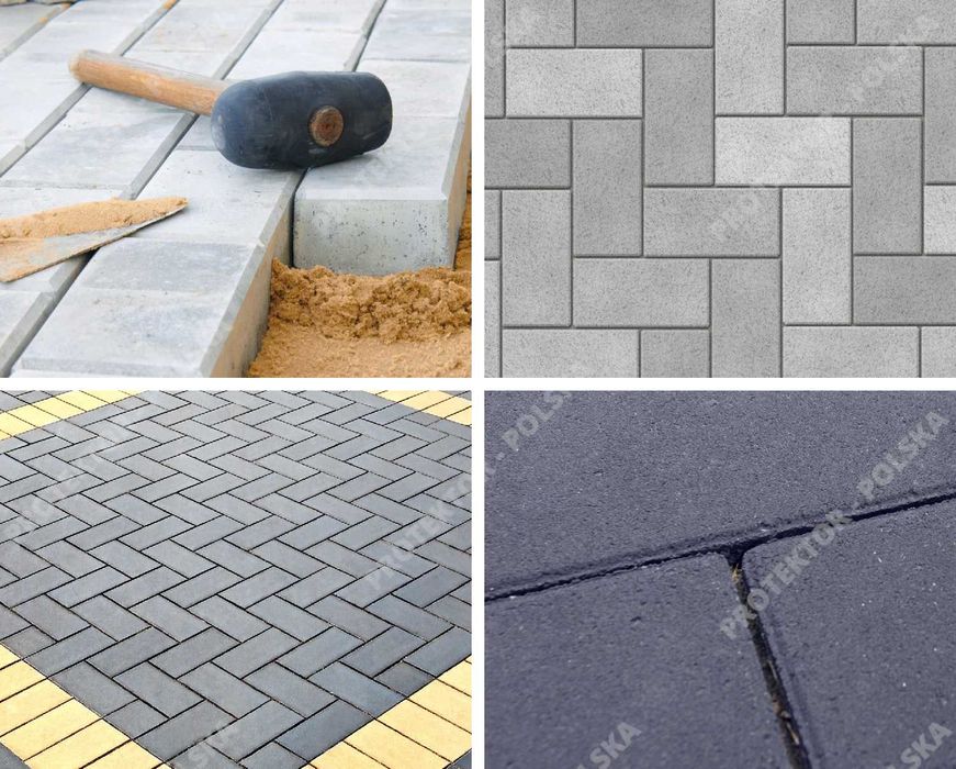 kostka brukowa HOLLAND techniczna chodnik prostokąt parking tetris