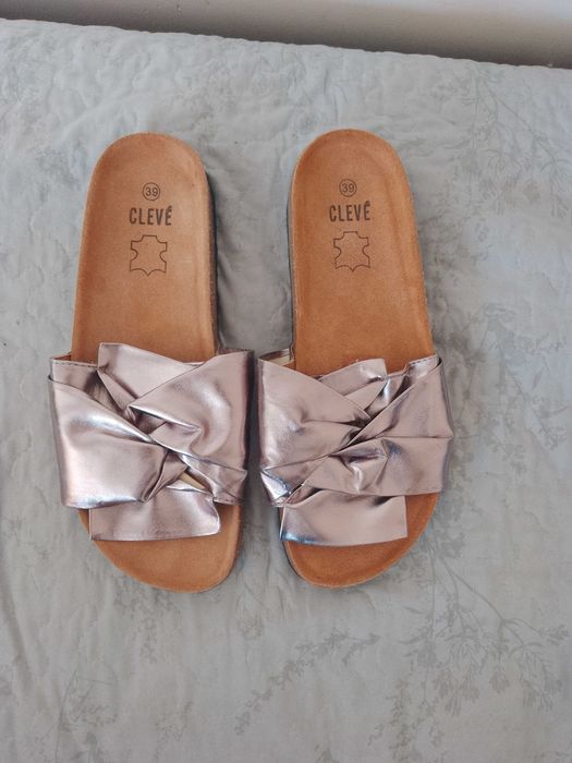 Buty klapki damskie Rose Gold