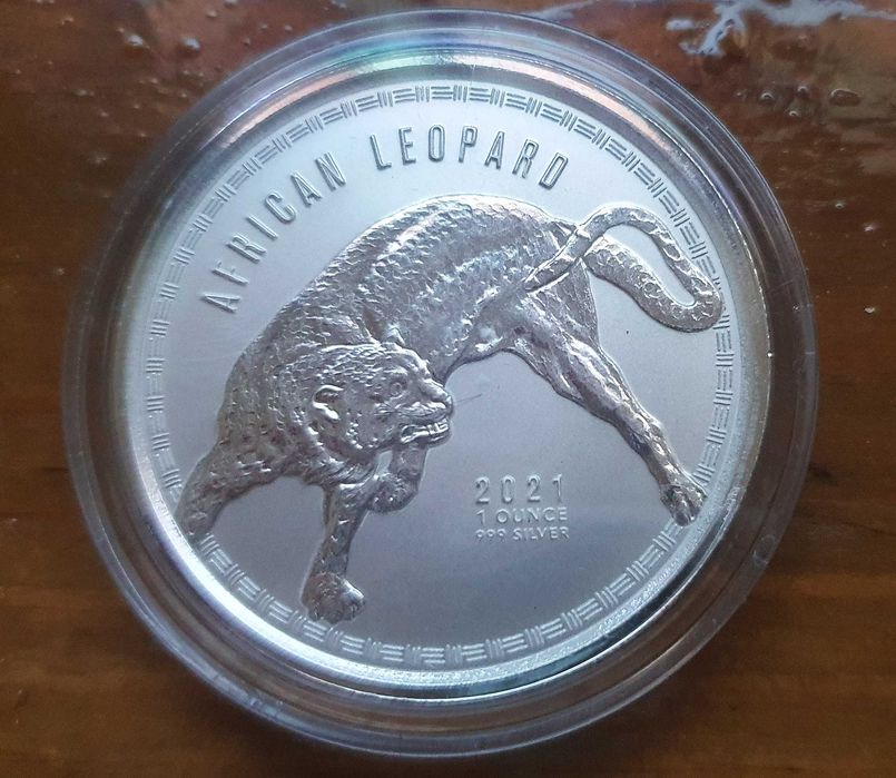 African Leopard 2021 Proof - Moeda de Coleção em Prata