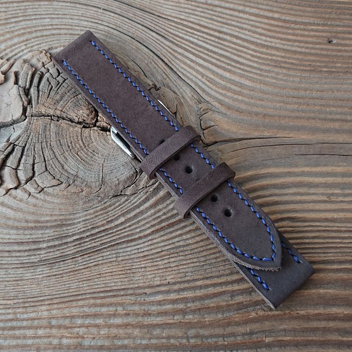 Pasek do zegarka ręcznie robiony 20 mm skóra naturalna handmade