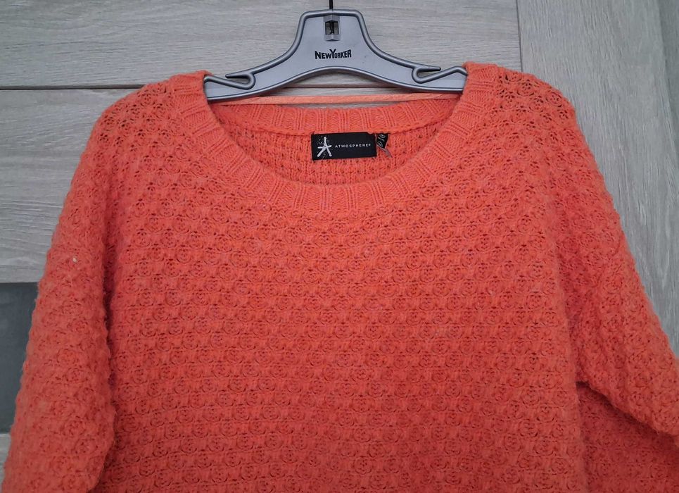 Oryginalny Pomarańczowy Damski Sweter Sweterek ATOMOSPHERE r. L