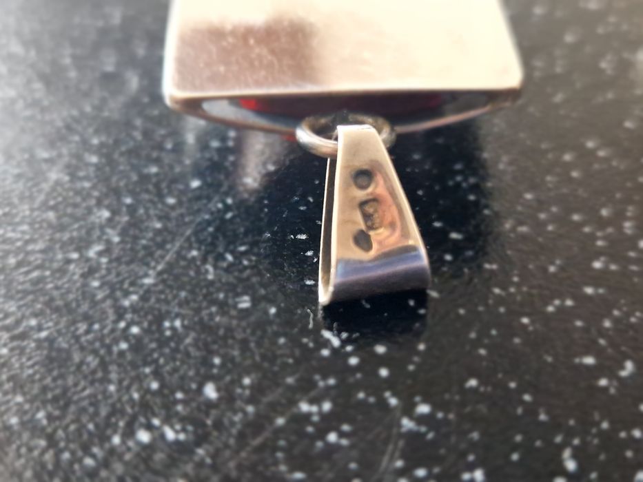 Śliczny komplet z jaspisem czerwonym, duża zawieszka i kolczyki