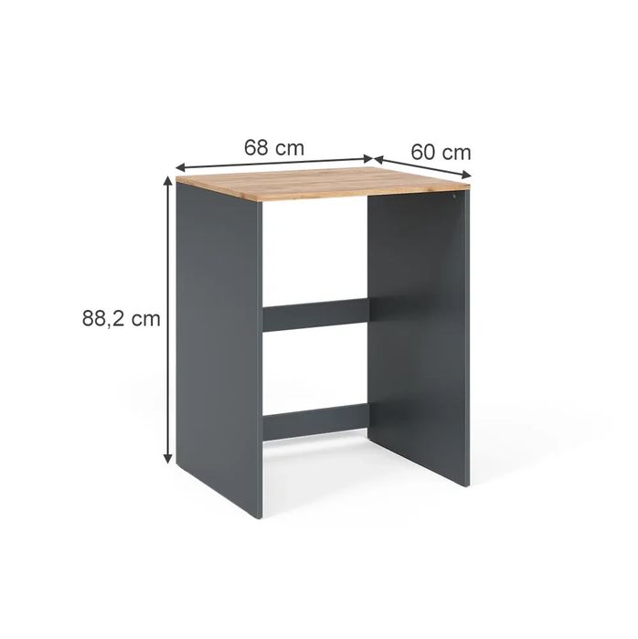 Szafka na pralkę Vicco Viktor 68 × 88,2 cm – antracyt / złoty dąb