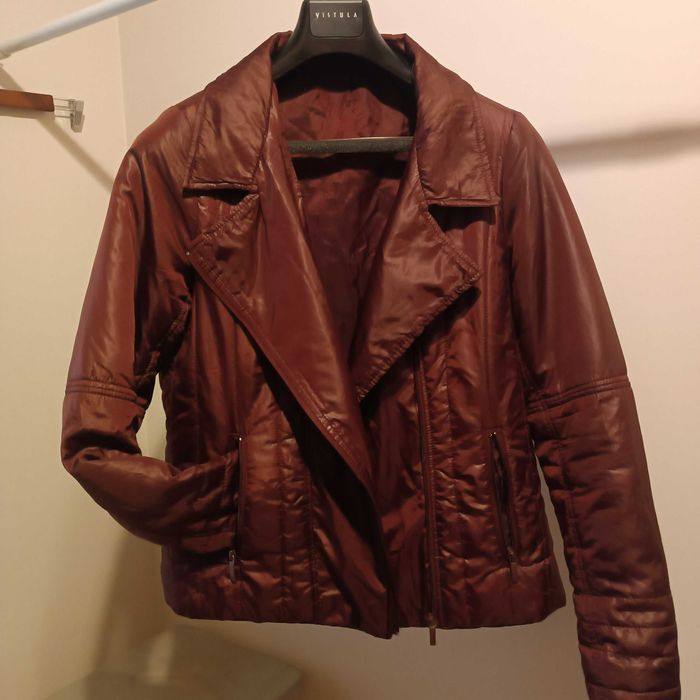 Kurtka ramoneska bordowa