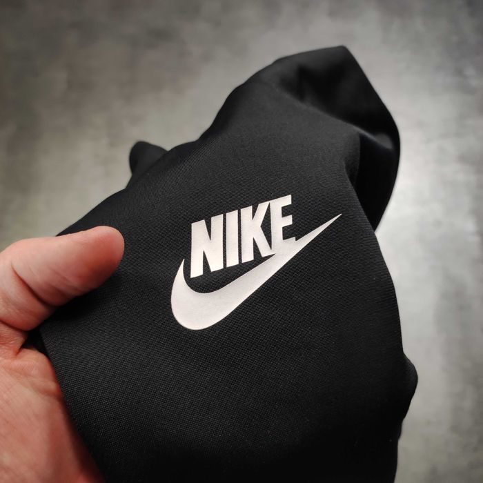 MĘSKA Bluza Nike Sportowa Stójka Suwak Dri-Fit Czarna Klasyczna