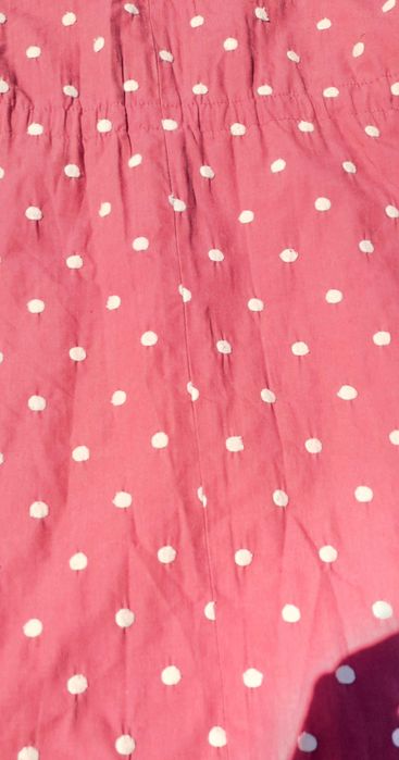 Vestido rosa bolinhas 8 anos