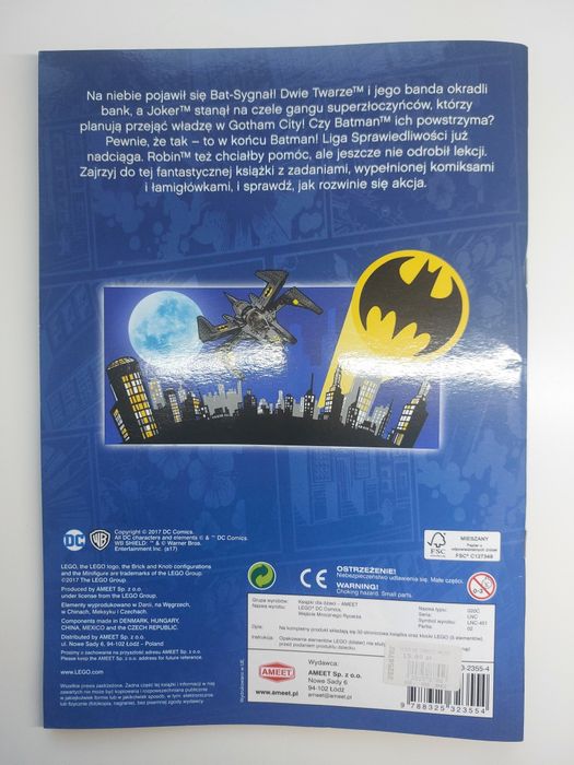 Lego DC Comics Super Heroes książka "Wejście mrocznego rycerza" z minifigurką Batman sh151