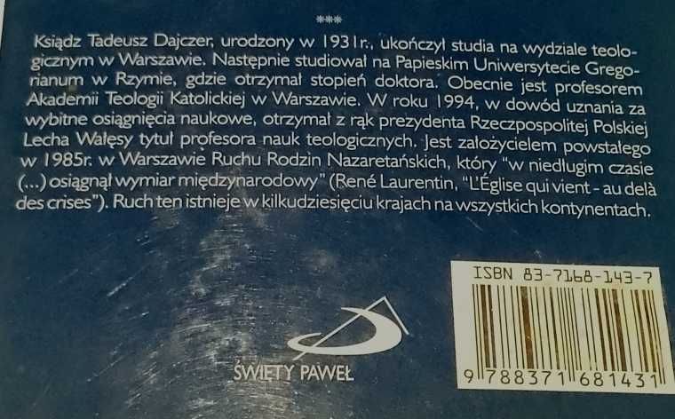 Rozważania o wierze Ks. Tadeusz Dajczer