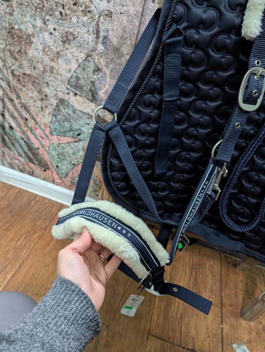 Komplet x-full dla konia granatowy czaprak kantar i uwiąz