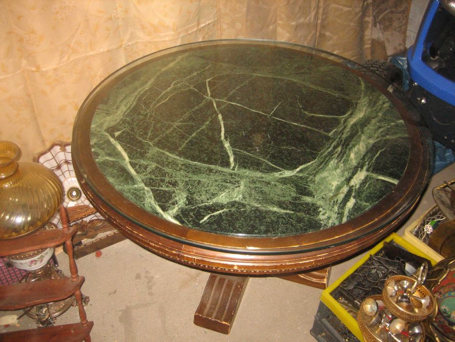 stół  marmur zielony blat