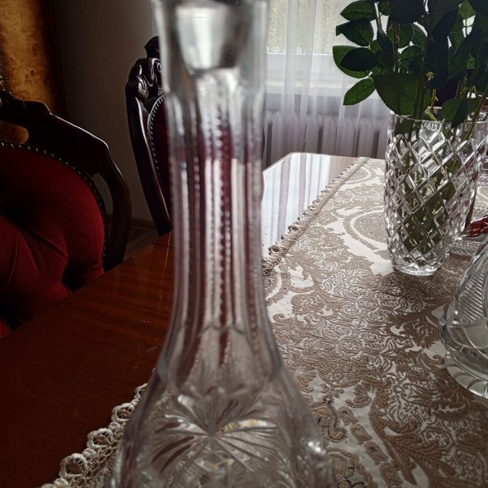 Duża karafka kryształowa