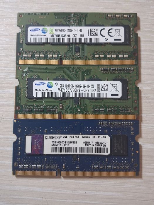 Продам плашки оперативки для ноутбука 4гб