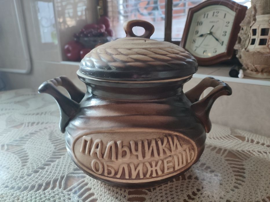 Глиняний горщик для запікання супниця каструля