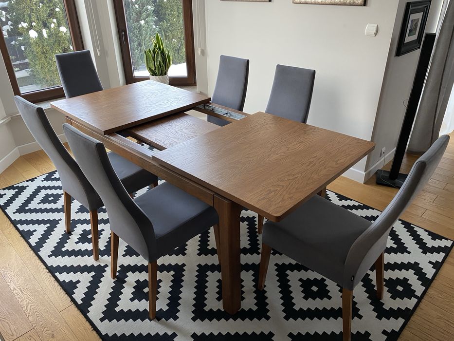 Stół Szynaka Meble „Montenegro”+ 8 krzeseł PAGED | lite drewno