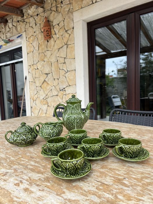 Conjunto café couve-portuguesa Bordallo Pinheiro