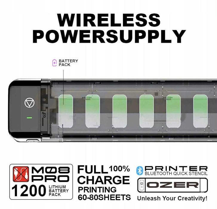 Drukarka Ozer Tatoo mobilna bluetooth NOWA