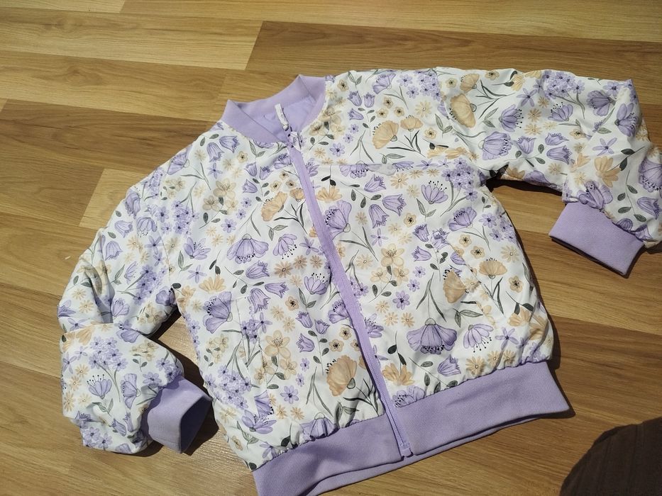 Dwustronna kurtka bomberka dla dziewczynki