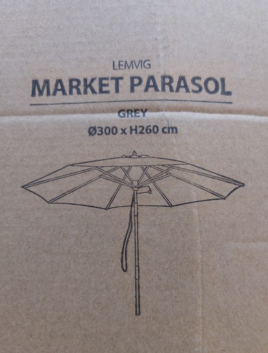 Parasol ogrodowy solidny w b.dobrym stanie duży śr. 300 cm z podstawą