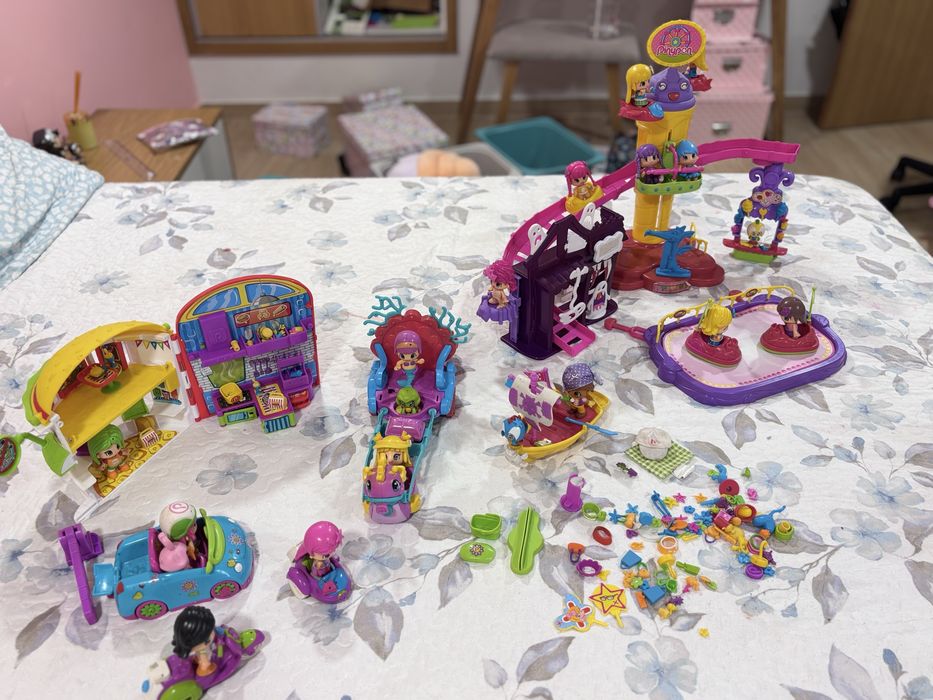 Pinypon parque de diversões, barco pirata e hamburgaria