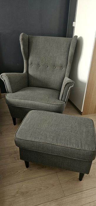Fotel uszak IKEA  plus  Podnóżek GRATIS