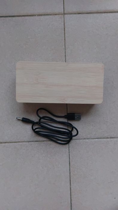 Despertador relógio led de madeira usb/aaa alimentado relógios mesa64575416095361121