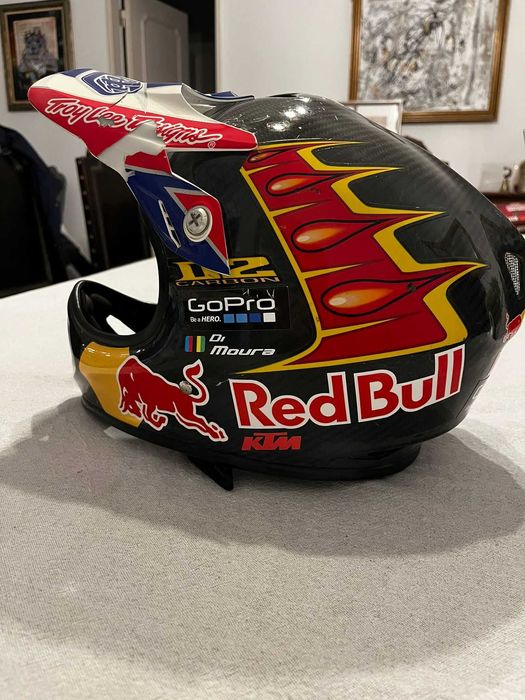Capacete Troy Lee Designs D2 Carbon M – Sticker Kit Red Bull – Raro