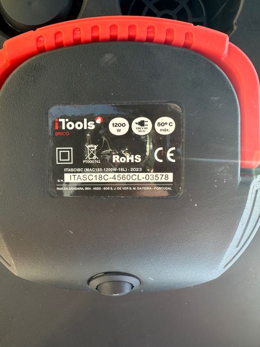 Aspirador de Cinzas iTools Brico 1200W – Como Novo