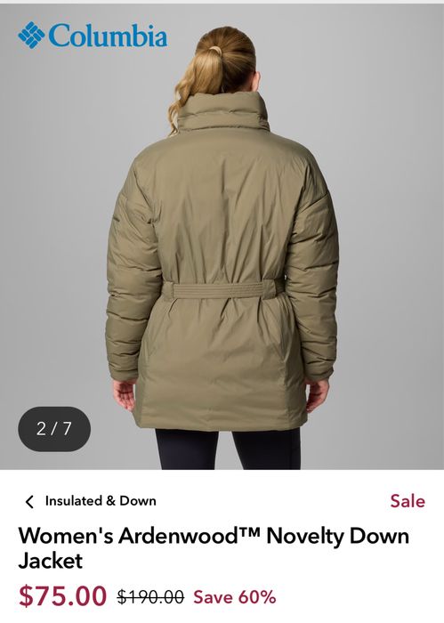 Пуховик columbia жіночий (s)