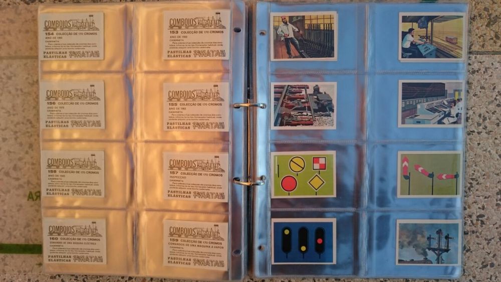 Colecção 170 cromos comboios pastilhas pirata anos 70