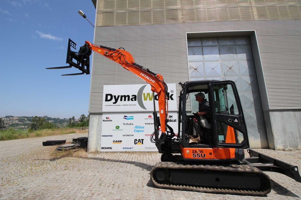 Mini Giratória Hitachi ZX 55 , Máquina de Rastos de Borracha