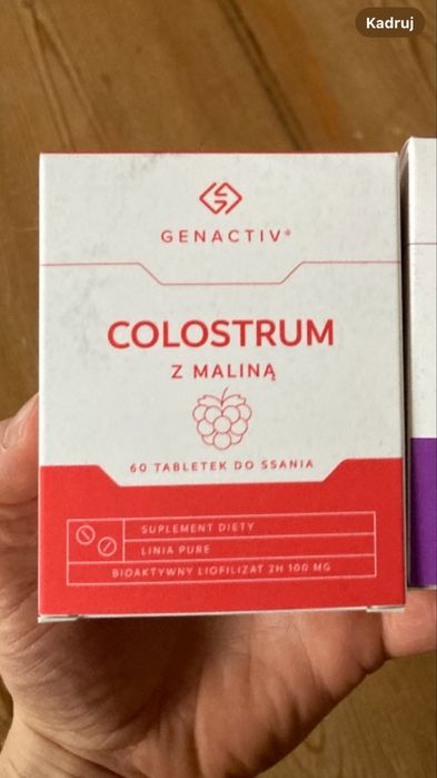 dwa opakowania colostrum z malina