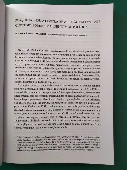 Contra-Revolução, Espírito Público e Opinião no Sul da Europa