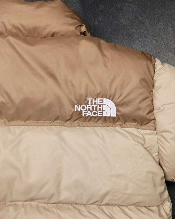 Пуховик бежевий TheNorthFace 700 / зимова куртка ЗеНорсФейс 700