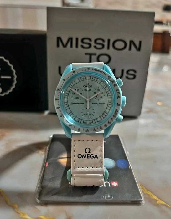 Mission to Uranus Watch - Omega x Swatch SO33L100 Nowy Mode