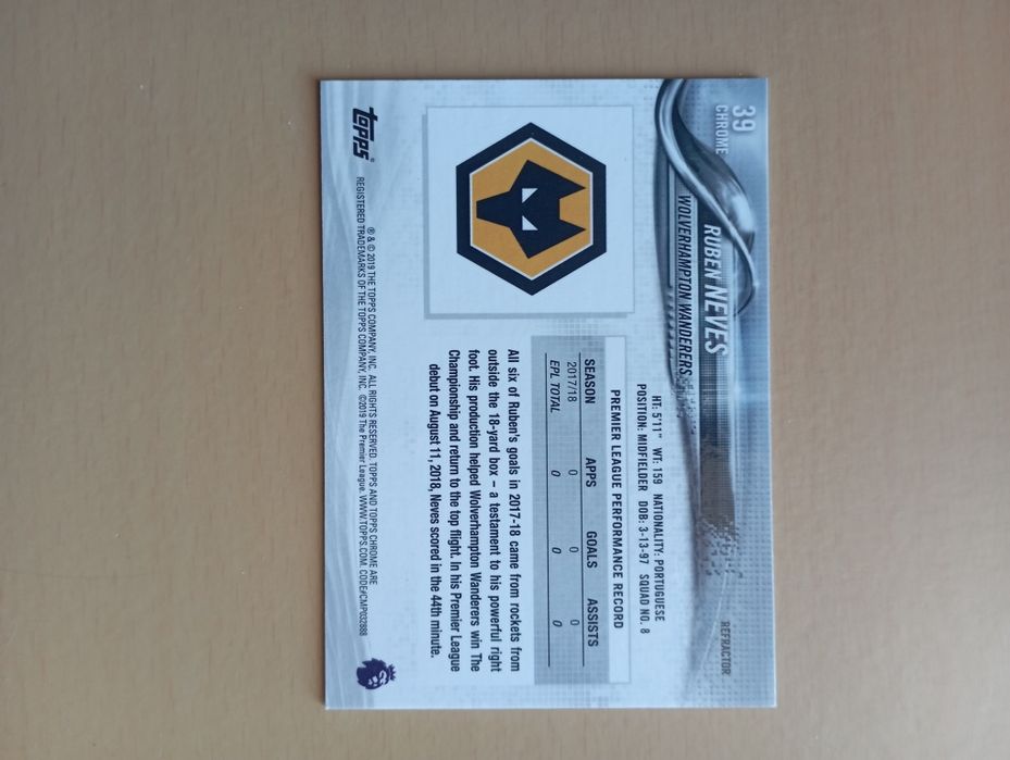 Topps Chrome Rúben Neves