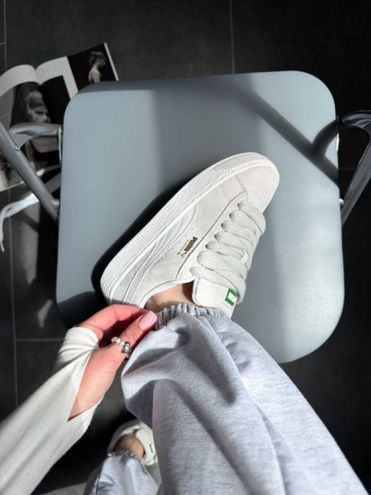 Жіночі кросівки Puma Suede XL Grey White пума суеде сірі білі