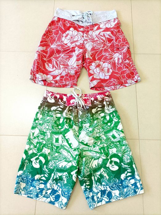 Lote de 2 Calções de Banho para Rapaz - Pull & Bear (16 Anos - Tam. S)
