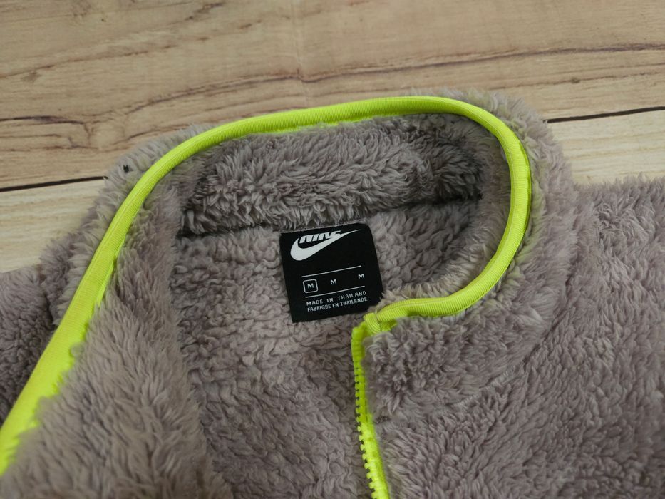 NIKE Bluza Sherpa Miś Crop Top Damska Half Zip r. M