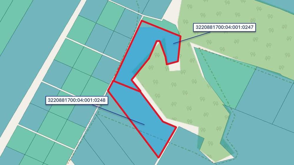 Земельна ділянка пл. 3,9999 га Вороньківська с/р