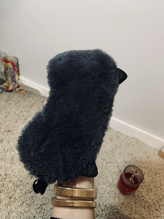 Grafitowa opaska na oczy do spania z uszkami