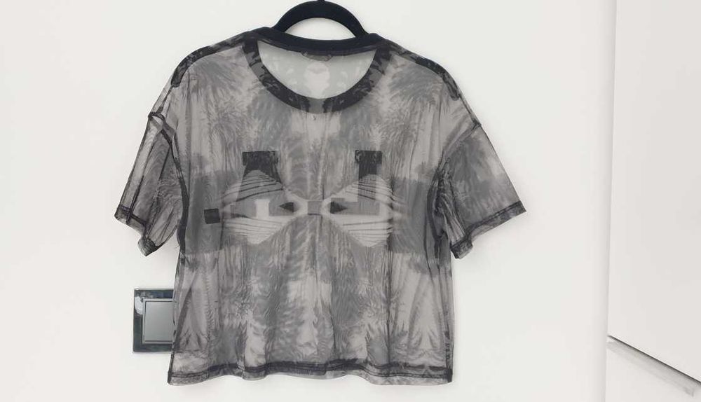 Guess- przezroczysta, krótka bluzka -XS