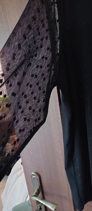Czarna bluzka Dorothy Perkins  długi rękaw rozmiar 56 elegancka