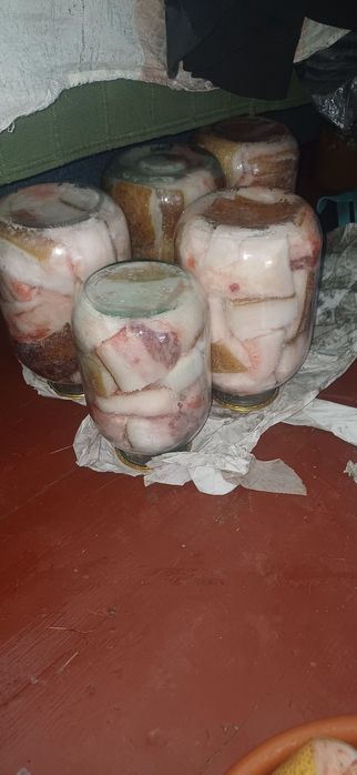 Продам сало в банках