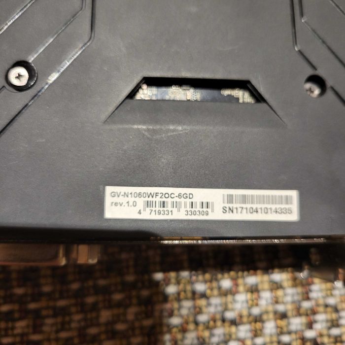 Видеокарта GTX 1060 6gb  nvidia  не работает