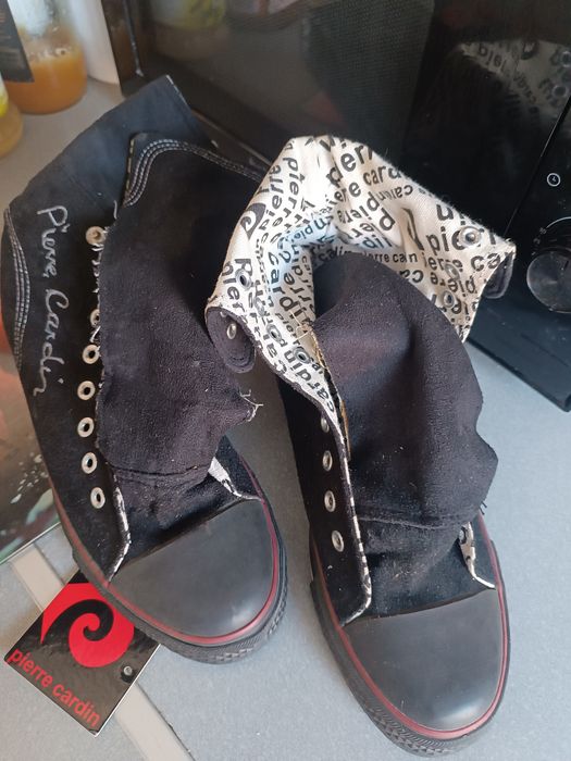 Trampki damskie Pierre Cardin czarne -40.Jak nowe