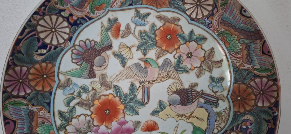 Prato chinês antigo 50 cm