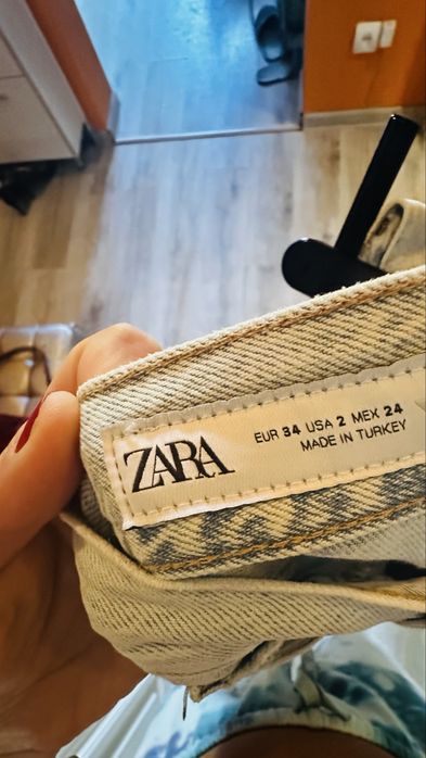 Джинсы голубые клеш Zara, 34 р